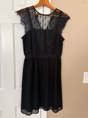 H&M Black Lace Midi Dress